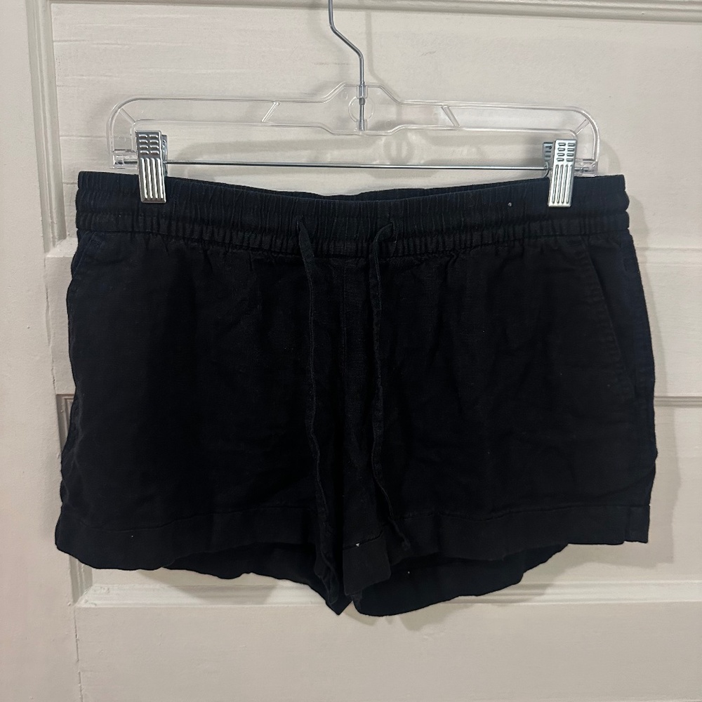Old Navy black linen shorts